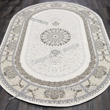 Турецкий Ковер Для гостиной New 2 дизайн 85 Бежевый Овал