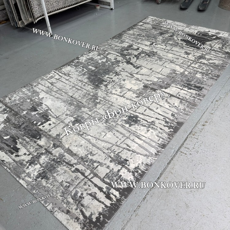 Турецкий Ковер Для Гостиной Дизайн 09 Серый Прямоугольный